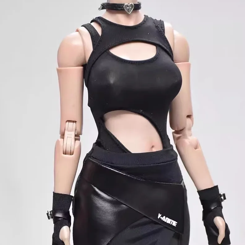 Customized 1/6 Female Functional Leather Skirt Swimwear Wristlet Pantyhose Clothes Model Fit 12'' Female Action Figure Body Doll - Image 4