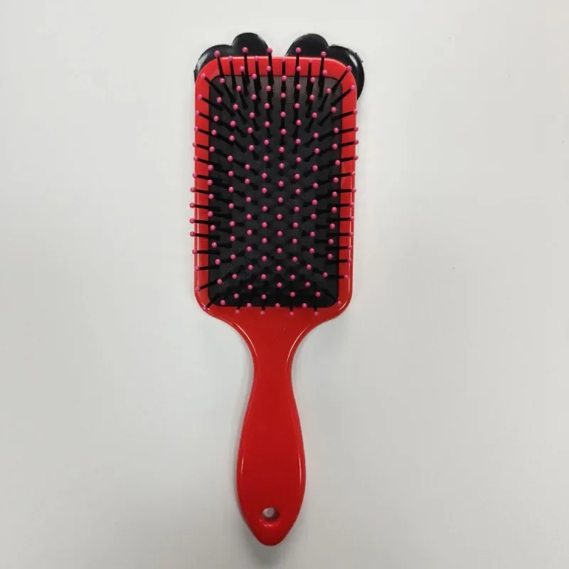 Peigne à coussin d'air Disney Minnie Mouse pour fille, brosse à cheveux de massage, outil de coiffure mignon et drôle, soins des cheveux, figure de dessin animé, cadeau de Noël