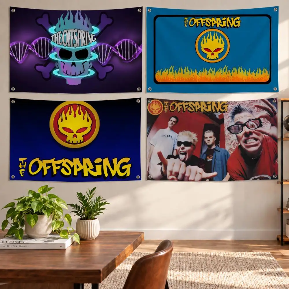 Pop Punk Band T-The OffspringS Flags Aesthetic Wall Tapestry Printed Wall Hanging Living Room Party Outdoor Decor
