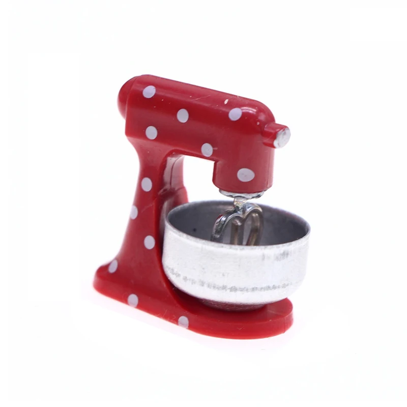 1:12 인형 집 미니어처 시뮬레이션 레드 블렌더 가구 홈 모델 장식 장난감 인형 집 액세서리