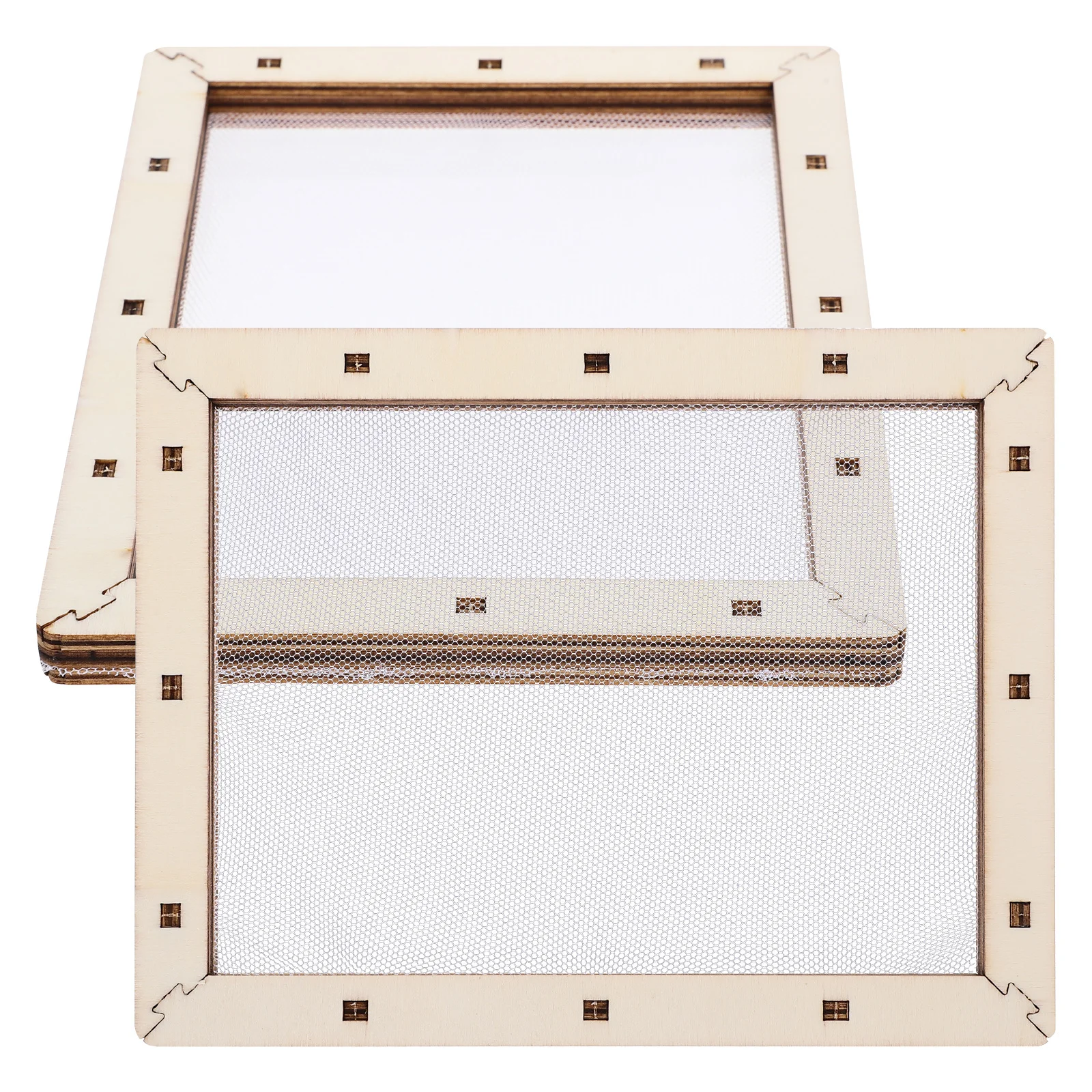 

2Pcs Paper Making Frame Wooden Mesh Screen DIY Paper Craft Kit Handmade Traditional Mesh Frame for Educational Crafting