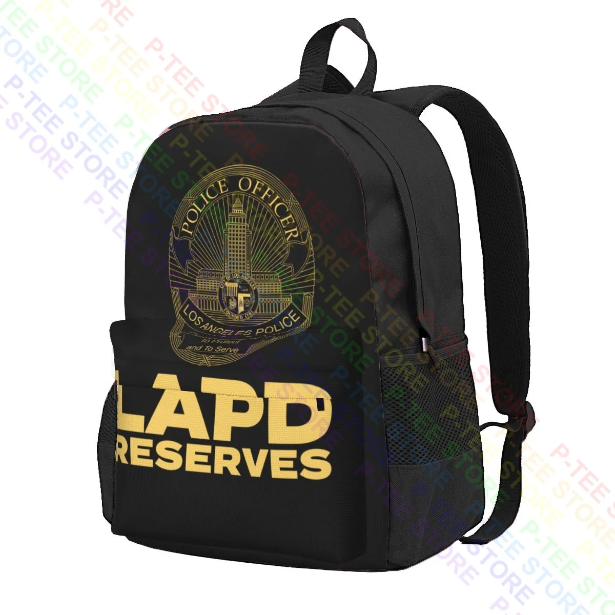 Lapd Los Angeles Police Dept Reserves Recruiting Med Lec 1St Responder Large Capacity Backpack Swimming Art Print