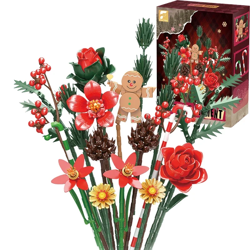 

865 шт. пряничный букет цветов, строительные блоки, рождественские праздничные украшения, украшения, детские развивающие игрушки в сборе, подарки