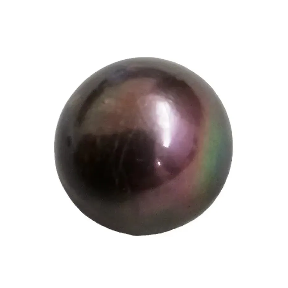16-17mm Natural Black Round Loose Pearl No Hole