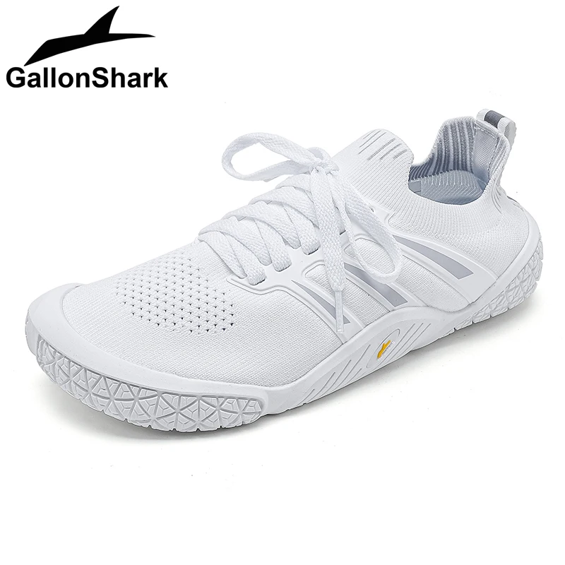 

Wide Fit Barefoot Running Shoes, Lightweight Zero Drop Athletic Shoes with Knit Upper, Versatile Gym Shoes for Yoga, HIIT