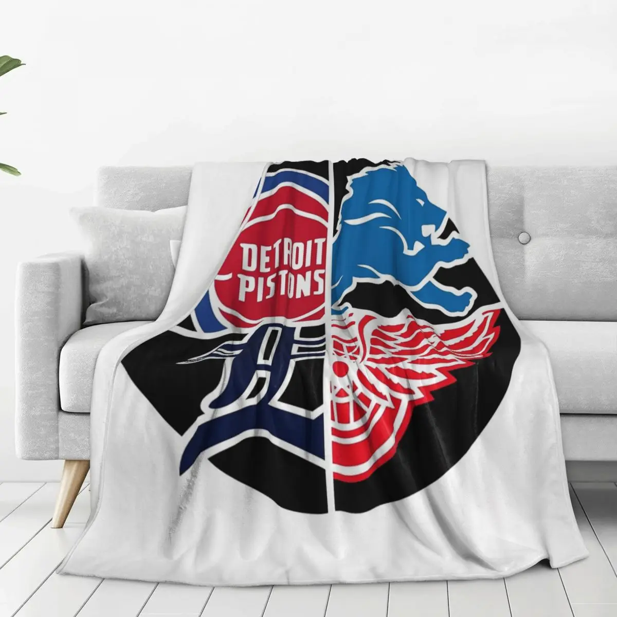 Detroit Sports Quad Blankets Flannel Breathable Throw Blankets Sofa Throw Blanket For Home Bedroom Travel Throws Bedspread Quilt