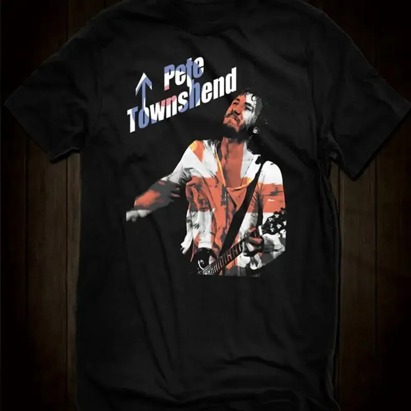 VTG Pete Townshend black T SHIRT short sleeve All sizes S 45Xl 1U517
