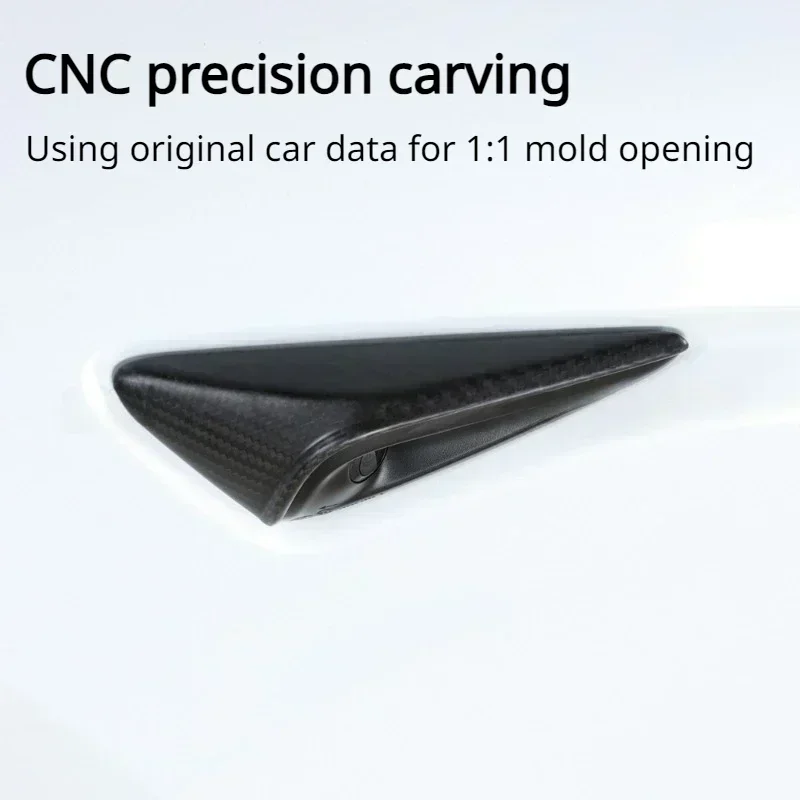 Real Carbon Fiber Side Camera Cover for Tesla Model 3 Highland 2024 HW4.0 Leaf Board Protection Sticker Car Decor Accessories