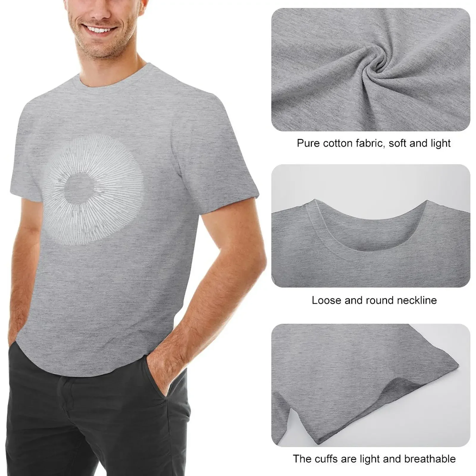 Mycology Mushroom Spore Print Art T-Shirt plain t-shirt custom t shirts mens vintage t shirts