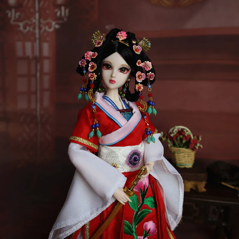 5 色オリジナル衣装清朝人形マルチジョイントボディ手作り装飾装飾 30 センチメートル BJD 中国衣装漢服人形 LI926