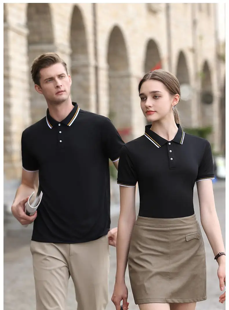 2024 New Summer Fashion Brand Polo Shirts for Men Casual Solid Color Slim Fit Mens Polos New Men Clothing Lapel Breathable Top