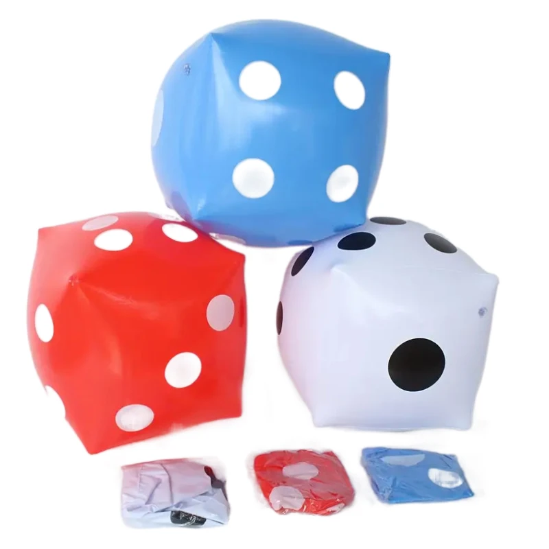 Надувные игральные кости 30 см для игровых вечеринок, собраний, развлекательный реквизит с декоративными воздушными шариками для тематических игр TMZ