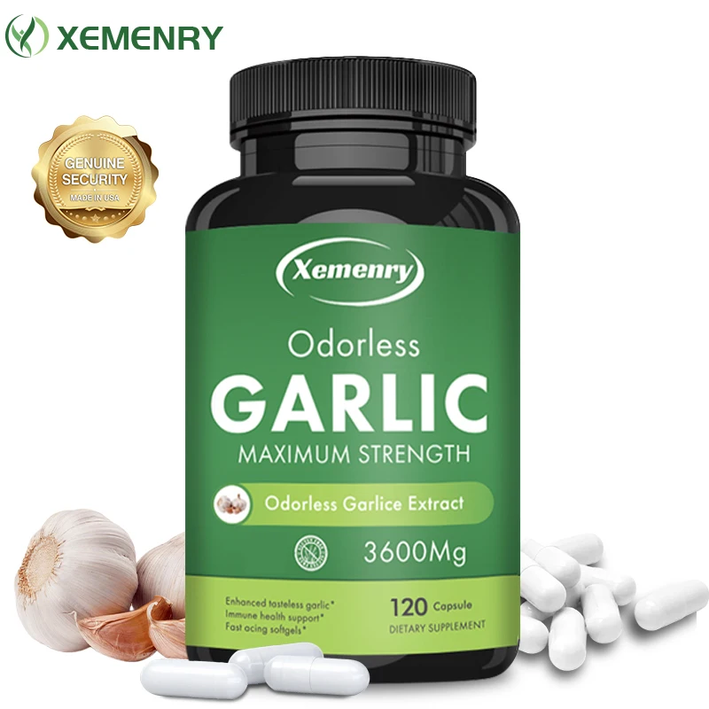 

Garlic Extract Supplement - for Immune and Cardiovascular, Balances Cholesterol, Good for Heart Health