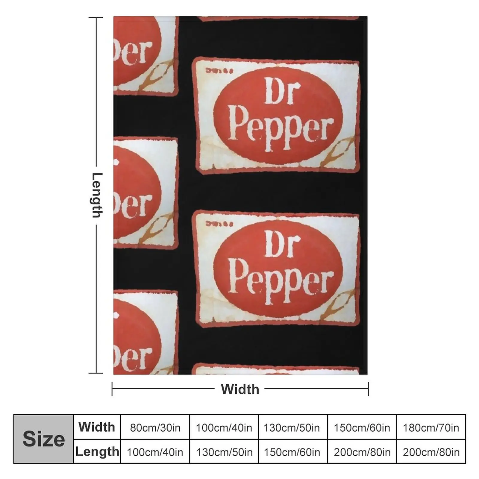 Vintage Rusty Dr. Pepper Soda Sign Throw Blanket Bed Fashionable Blanket Personalized Gift