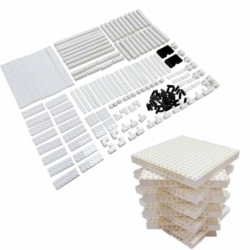 Pixel Art Malerei Weiß Fotorahmen Set Ziegel 4/3 16x16 Grundplatten Bausteine MOC Teile Spielzeug Kompatibel 31202/31204/65803 – Detail 17