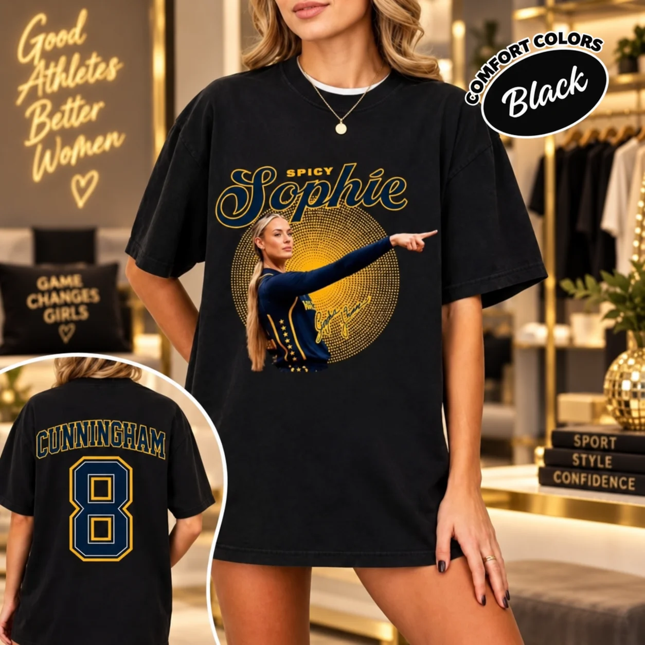 Sophie Cunningham Signed Basketball Jersey - Loose Fit, Casual Style, Fashionable Cotton Unisex Streetwear Shirt 2026 Summer