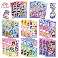 8/16/24PCS  Rainbow Unicorn Dress-Up DIY Puzzle Stickers Cartoon Make A Face Decals PVC Material Creative Play Set