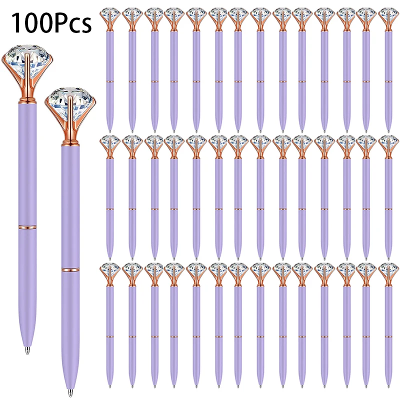 100개 크리스탈 다이아몬드 펜 금속 볼펜 결혼 기념일 럭셔리 선물