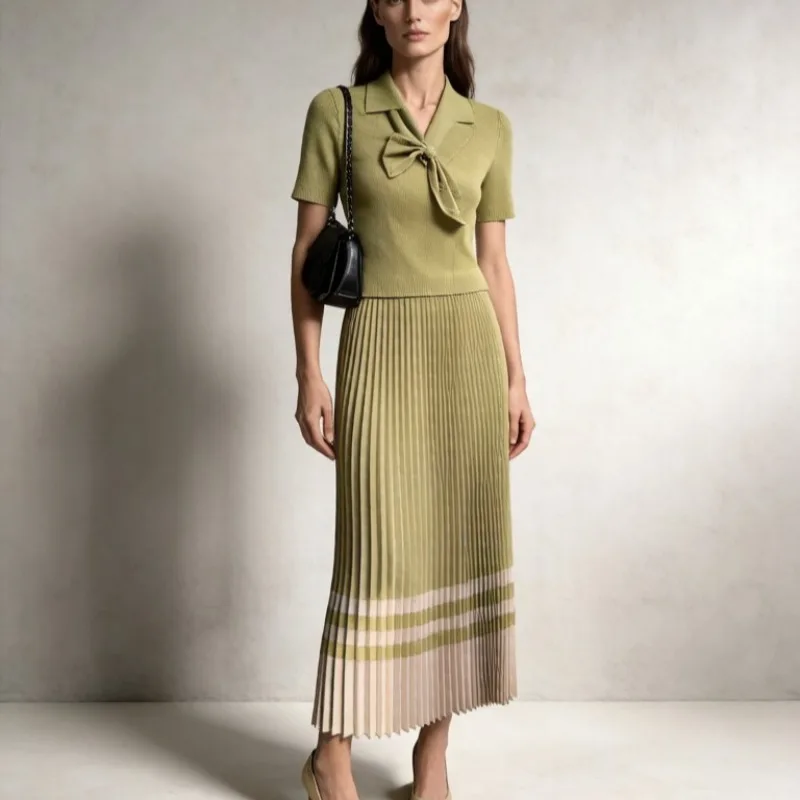 

Плиссированное платье Miyake с эффектом двухслойности, новинка лета 2026, элегантное, приталенное, стройнящее, с мягкими складками, для женщин