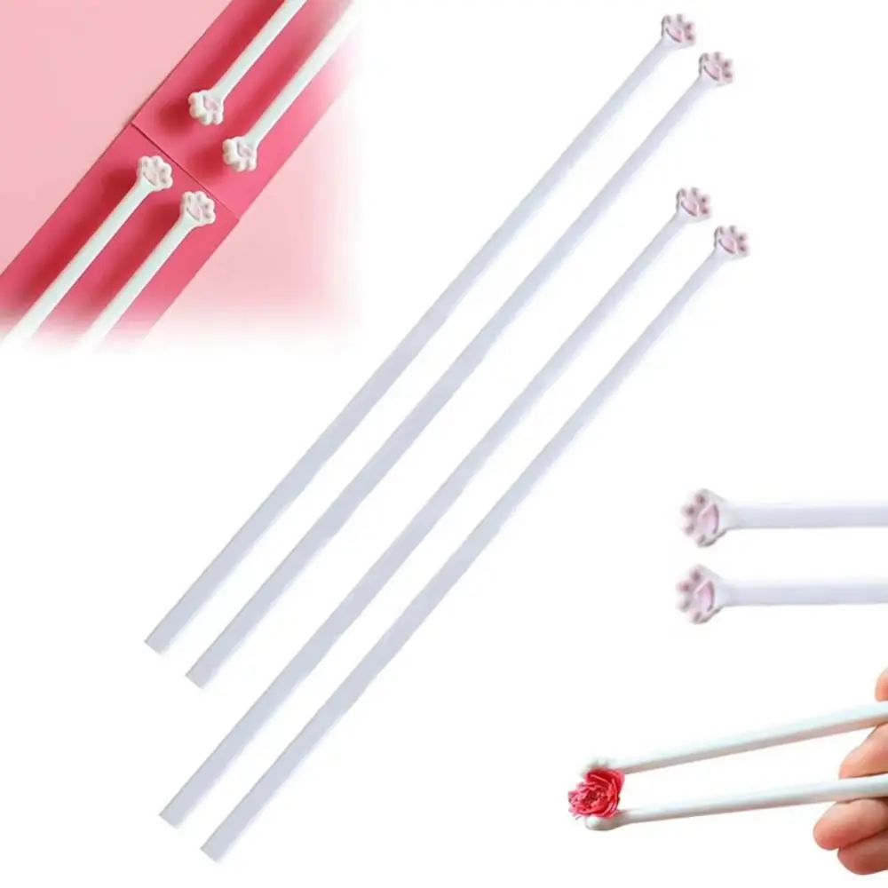 

Reusable Cat Paw Chopsticks Comfortable Grip Non-Slip Cute Eating Chopsticks Unique Easy To Clean Pink Paw Food Clip Cat Lovers