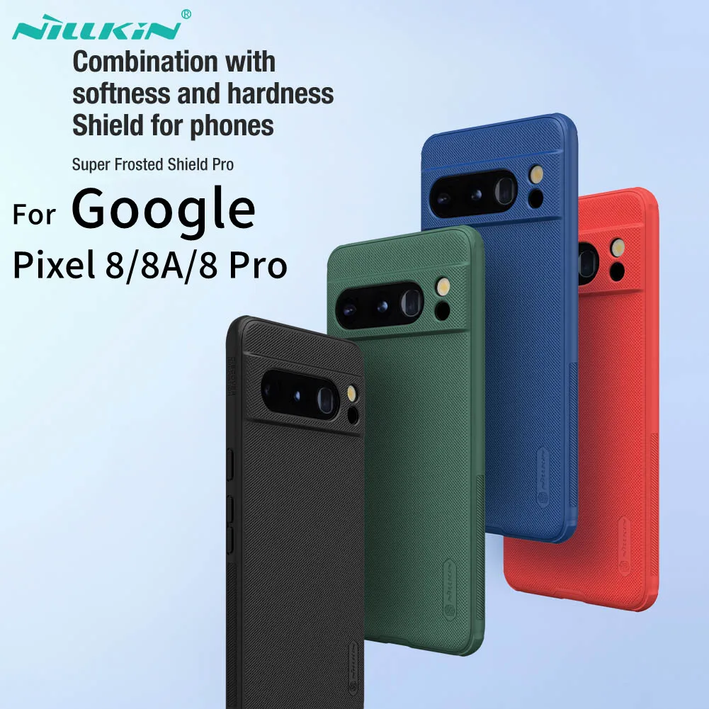 For Google Pixel 8/8A/8 Pro Case NILLKIN Super Frosted Shield Pro Hard PC Matte Shockproof Back Cover For Google Pixel 8Pro/8A