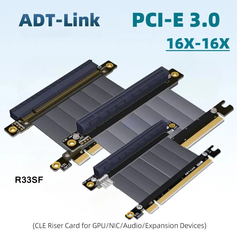 PCI-E X16 3.0 Riser Extension Cable For Graphics Card PCI Express 16x Extender Ribbon Cable Gen3.0 GTX R33SL/R33SF/R33SR 5～100cm