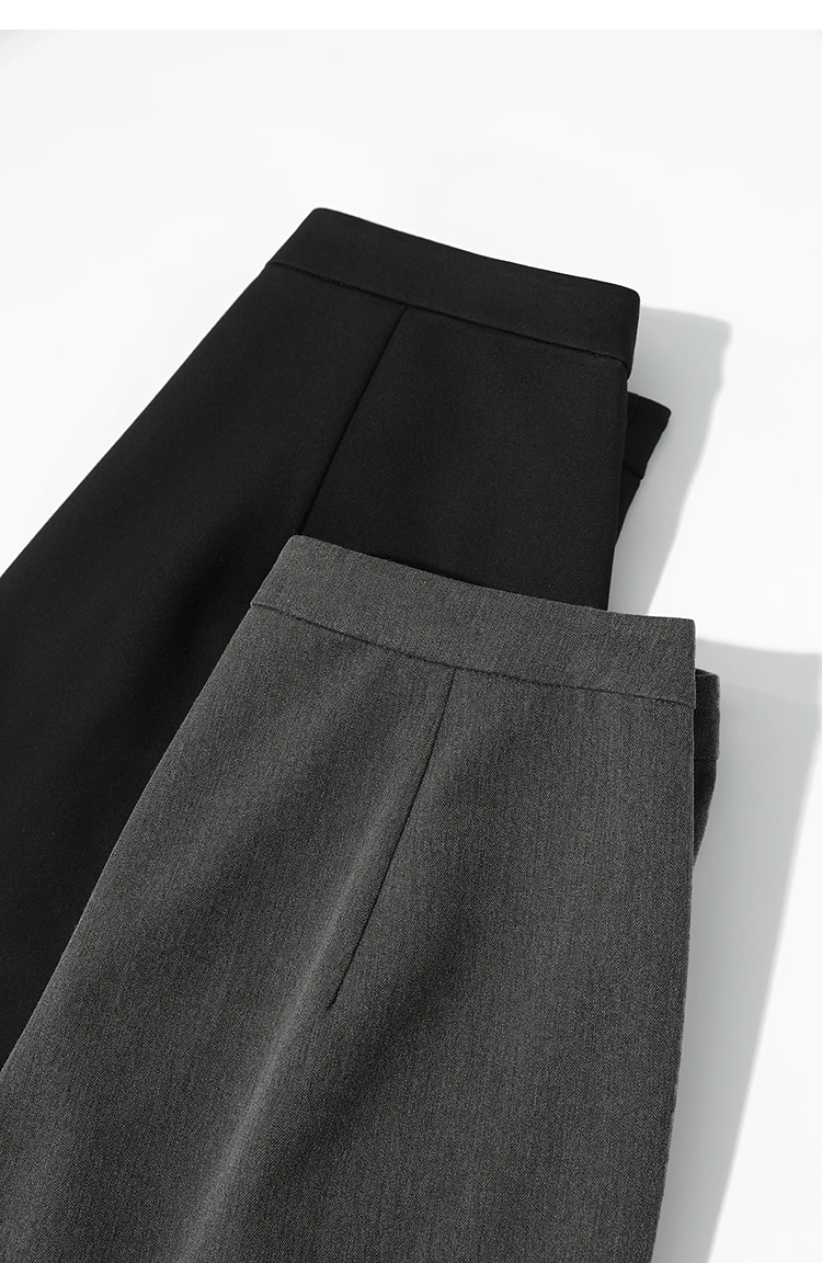 AMII Women Pants 2025 Winter Minimalist Solid Color Commuter Office Ladies Pants Versatile Casual Woven Woman Trousers 12524070