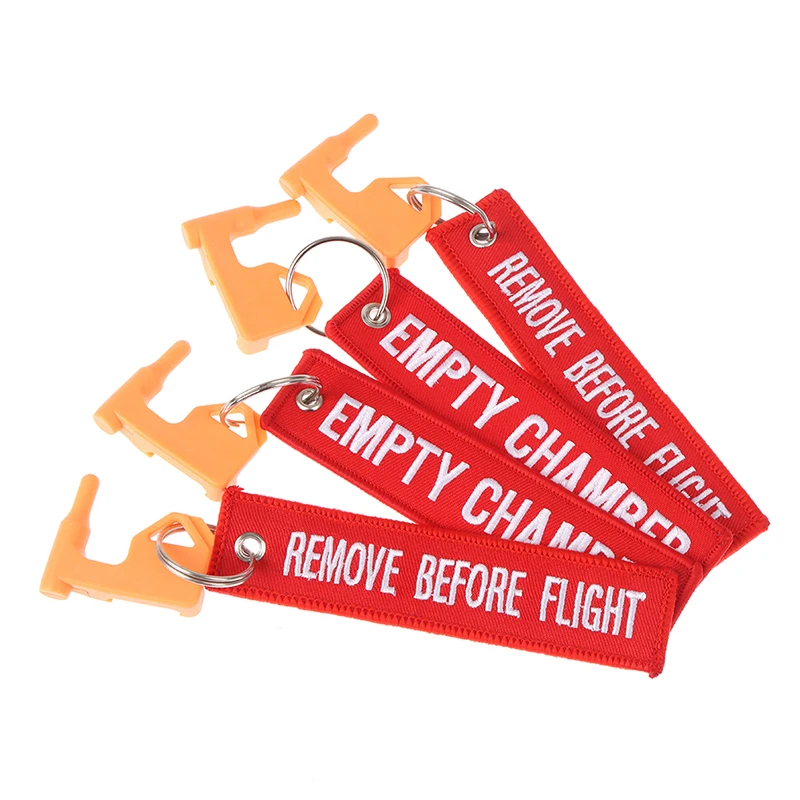 2pcs Empty Chamber Keychain for Aviation Gift Promotion Christmas Gifts Keychains Luggage Tag Embroidery Crew Key Chain Outdoor