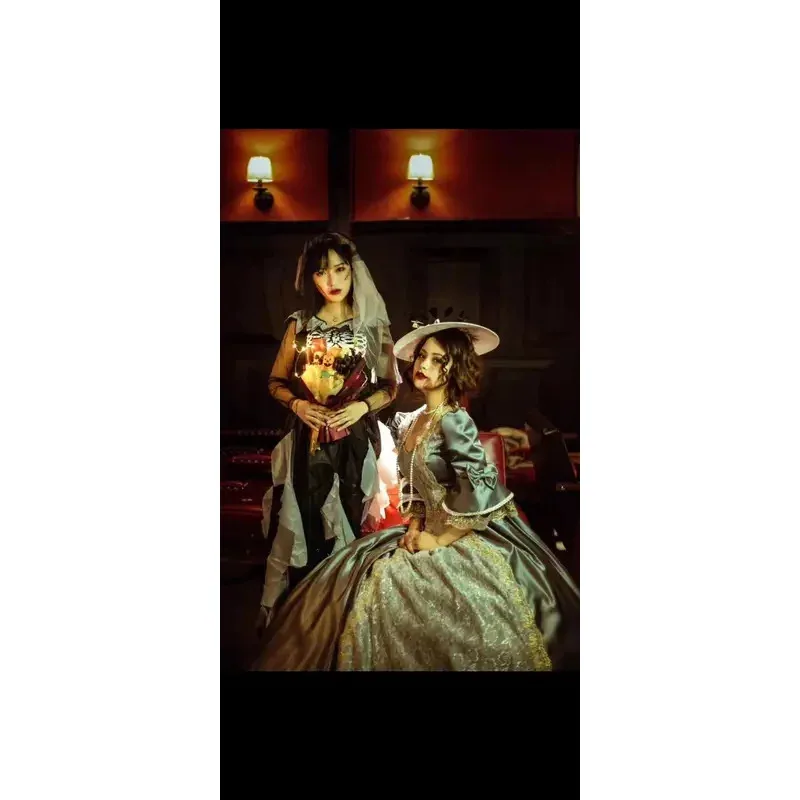 

CyMedieval Renaissance Victorian Ball Dress for Women Champagne Masquerade Costume Queen Ball Gowns Luxury Golden Applique Costu