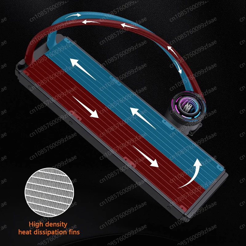 240mm Temperature Display CPU Water Cooling Pc Kit Large Air Volume Processor Liquid Cooler for AMD AM3