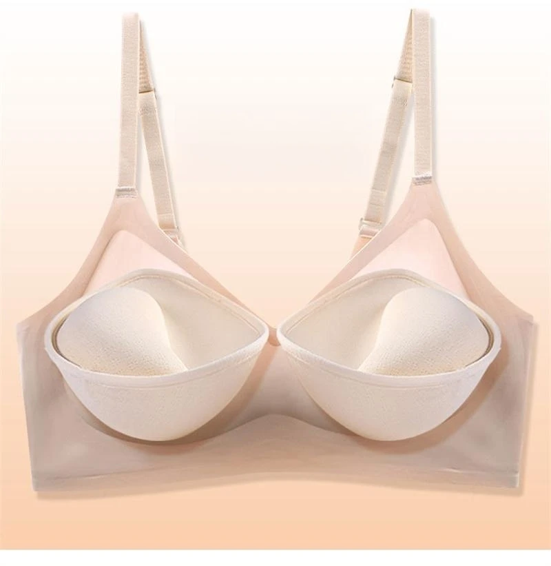 Externally Expanded Bra Girl\'s Thickened Steamed Bread Cup 8cm Adjustable Underwear Sexy Bras No Steel Ring Breast Bras Lingerie