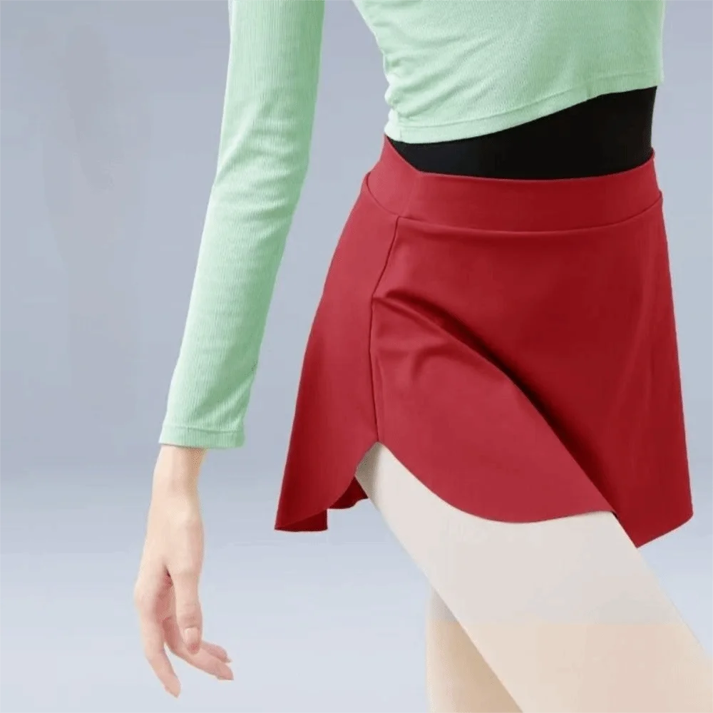 Flowy Elastic Waist Ballet Training Skirt Polyester All Match Yoga Skirt Short Umbrella Skirt Shape Training