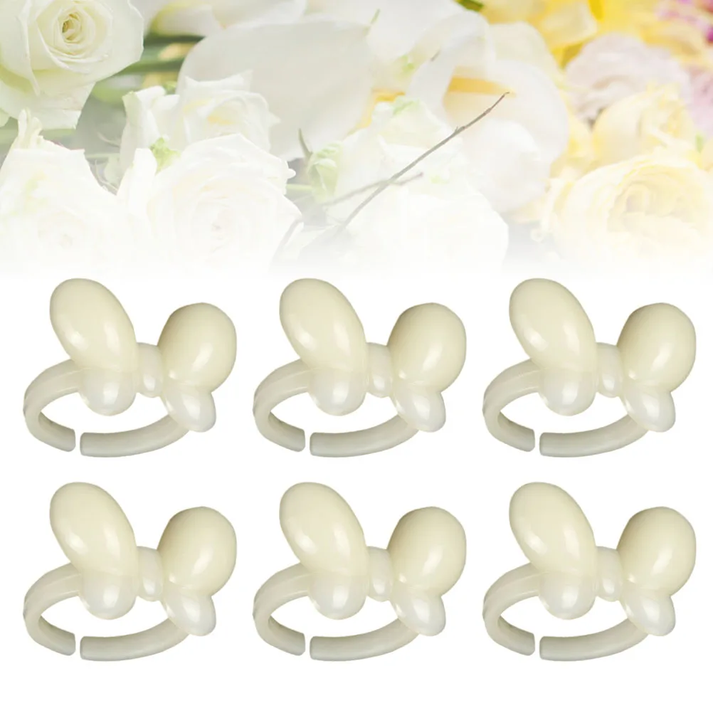 50 Pezzi Espositore per Unghie in Acrilico Bianco Durevole, Anello Porta Foto per Pratica, Espositore per Unghie