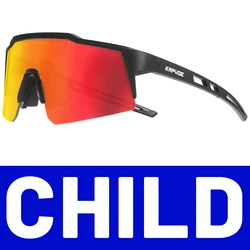 Kapvoe Kids Polarized Cycling Glasses UV400 Sports Goggles Children Sunglasses Baseball Running Riding 8-15 Age Teenager Glasses