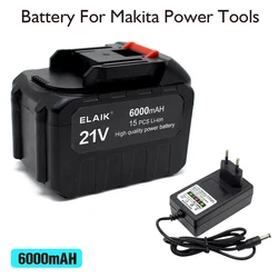 21V 18650 Lithium Battery Rechargeable 6000mAh Batteries High-current High Discharge 21 Volt Replace Battery For Screwdriver