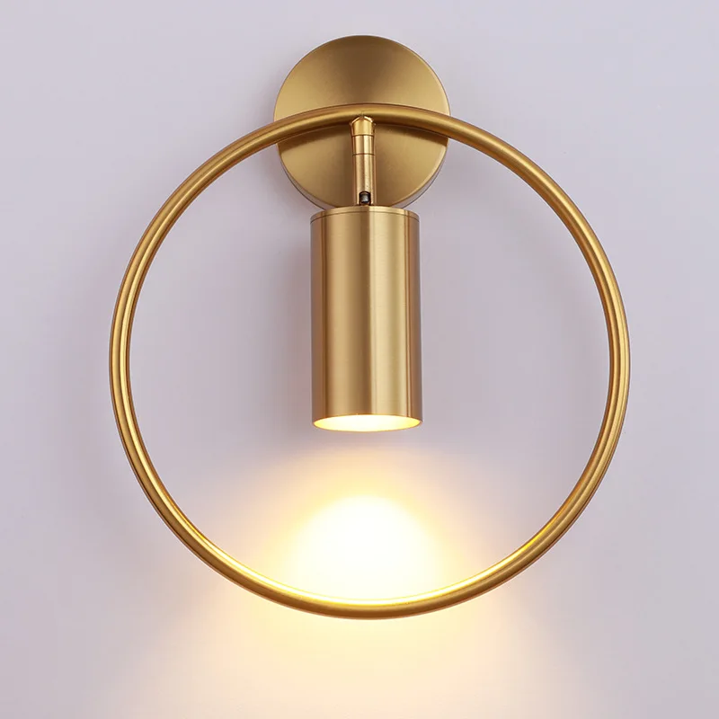 

Современный простой настенный светильник в скандинавском стиле, круглый, для гостиной, спальни, лестницы, минималистичный, фоновый, точечный светильник