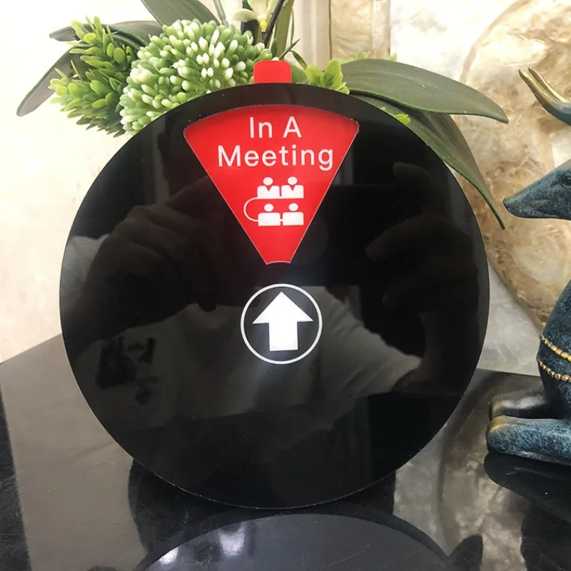 5.9 Inch Spinning Wheel Acrylic Do Not Disturb Please Knock Duty Sign Offic Staff Status Card Suitable For House Sign Decoration