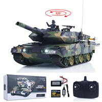 HengLong 3809 RC Tank 2.4GHz 1/24 Leopard 2 A5 Remote Control Battle Tank Model BB Infrared Battle Spray Water Battery Radio Toy