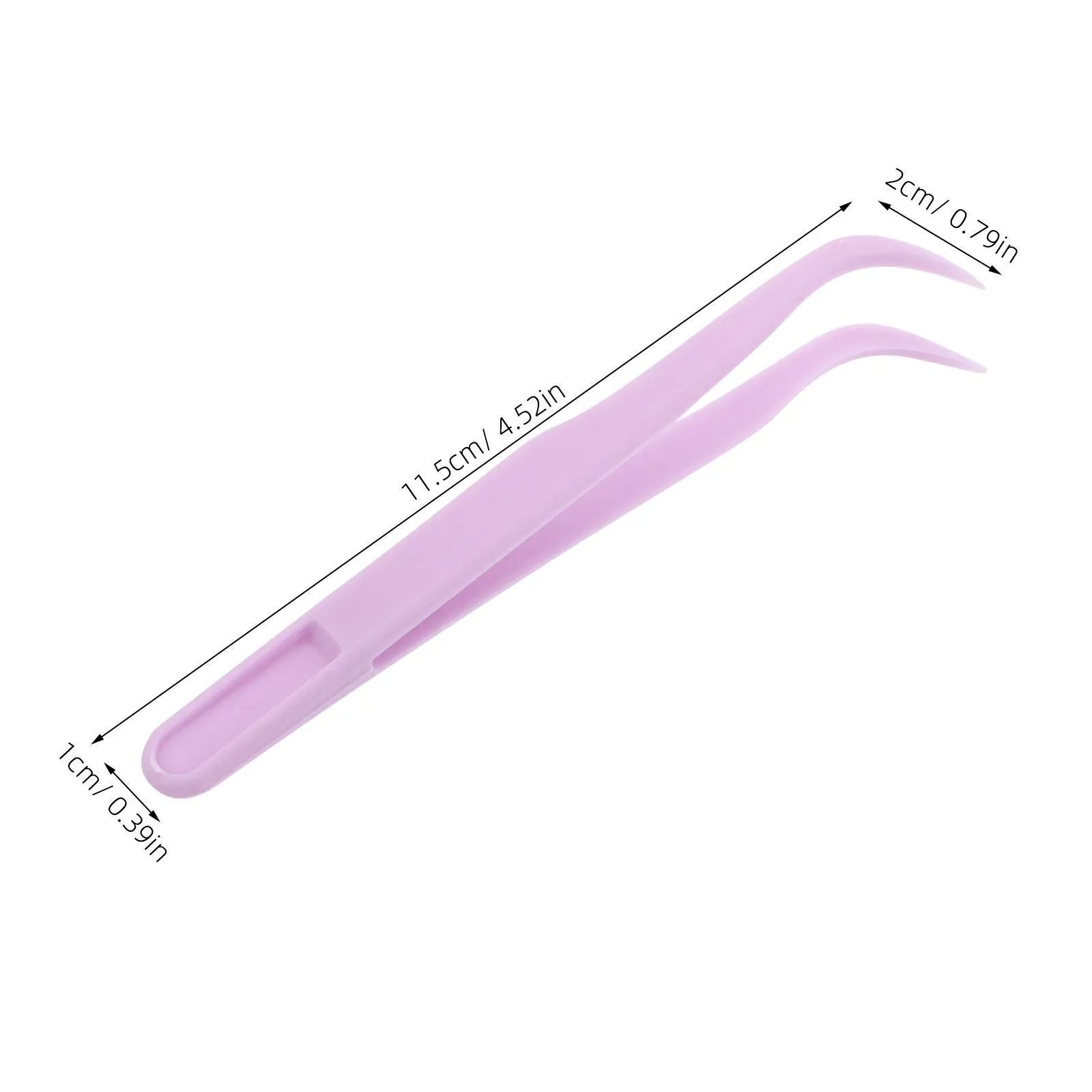 50Pcs Plastic Craft Tweezer Tweezers Bent Crafting Beads Rhinestones Gems Precision Placement Jewelry Making