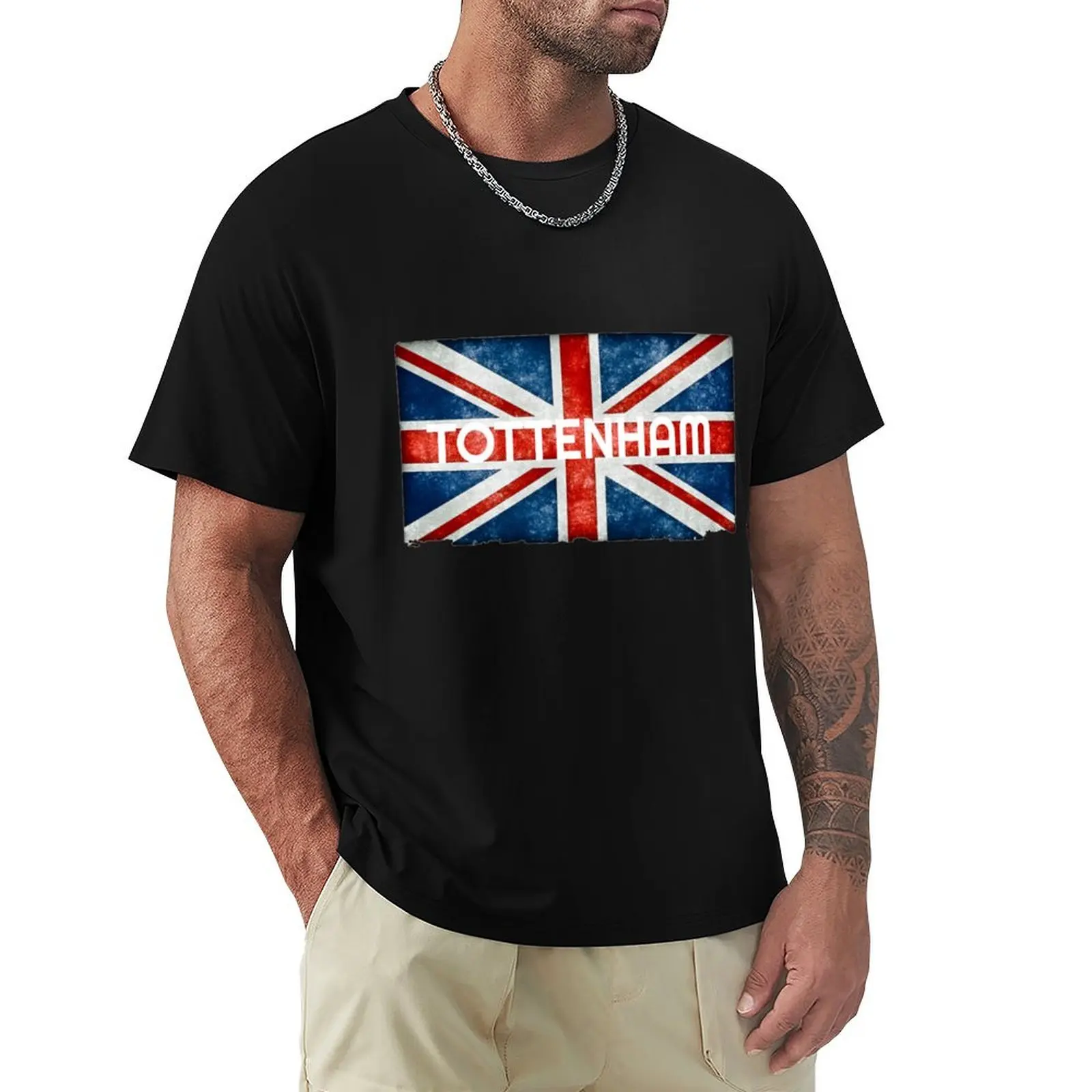 Camiseta Tottenham, Reino Unido, básica, cor sólida, manga curta, algodão
