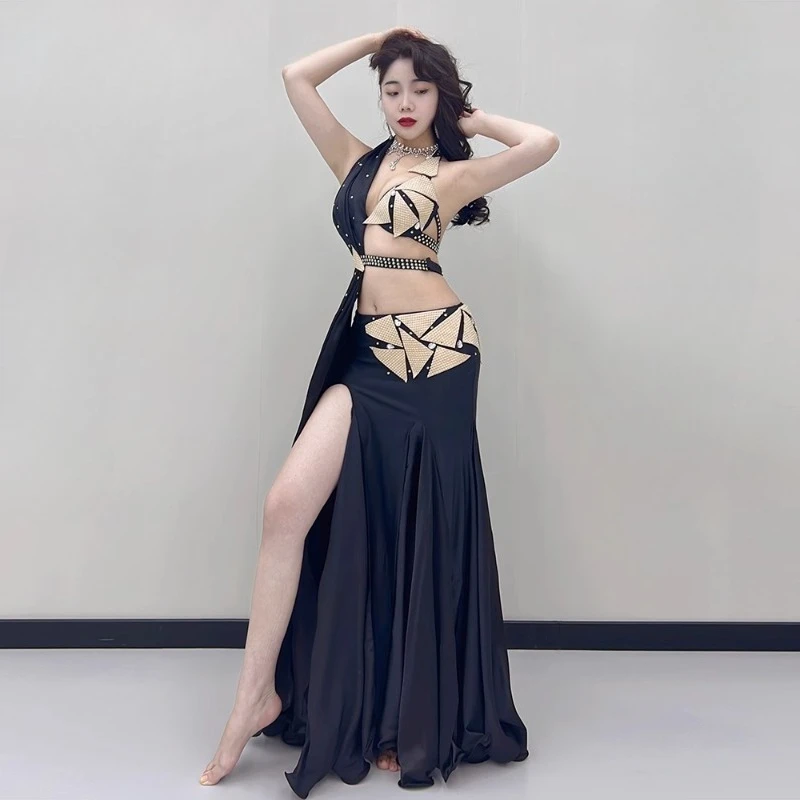 زي رقص شرقي مخصص للرقص الشرقي زي أداء راقي مجموعة بيضاء ملابس هندية ملابس رقص نسائية غريبة