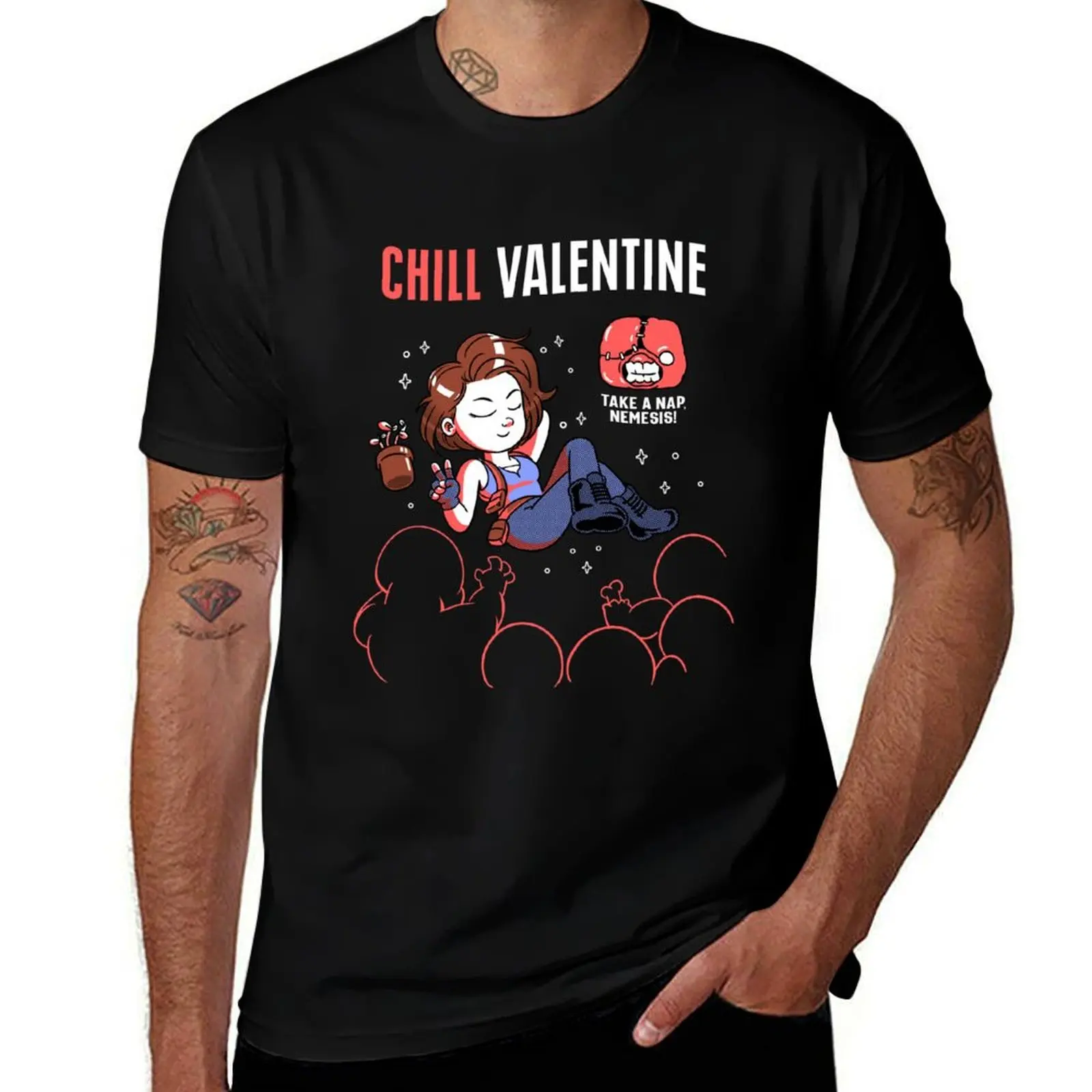 Chill with Jill Valentine T-Shirt Basic Simple Design Short Sleeve Shirt T-Shirt