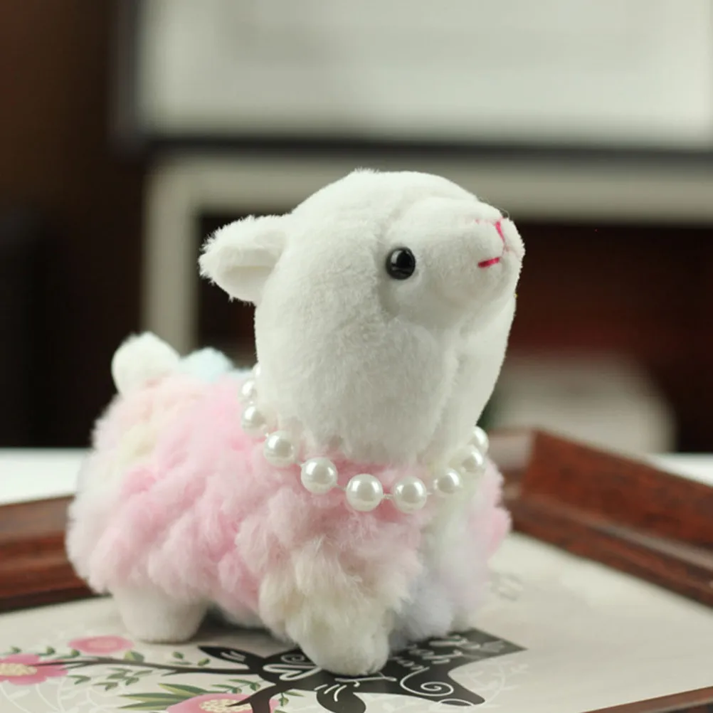 

Мягкий плюшевый брелок-альпака, подвеска для школьного рюкзака, украшение для сумки, милый животный брелок-орнамент, подвеска-альпака для рюкзака