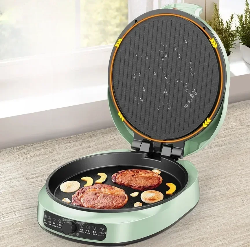 Electric pancake pan suspended  machine with temperature control and double-sided heating