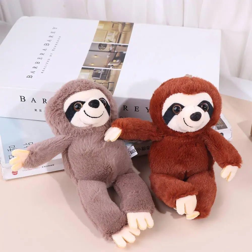 

Stuffed Animals Sloth Small Pendant Bag Charm Soft Doll Plush Sloth Keychain Simulation Big Eyes Sloth Plush Toy Schoolbags