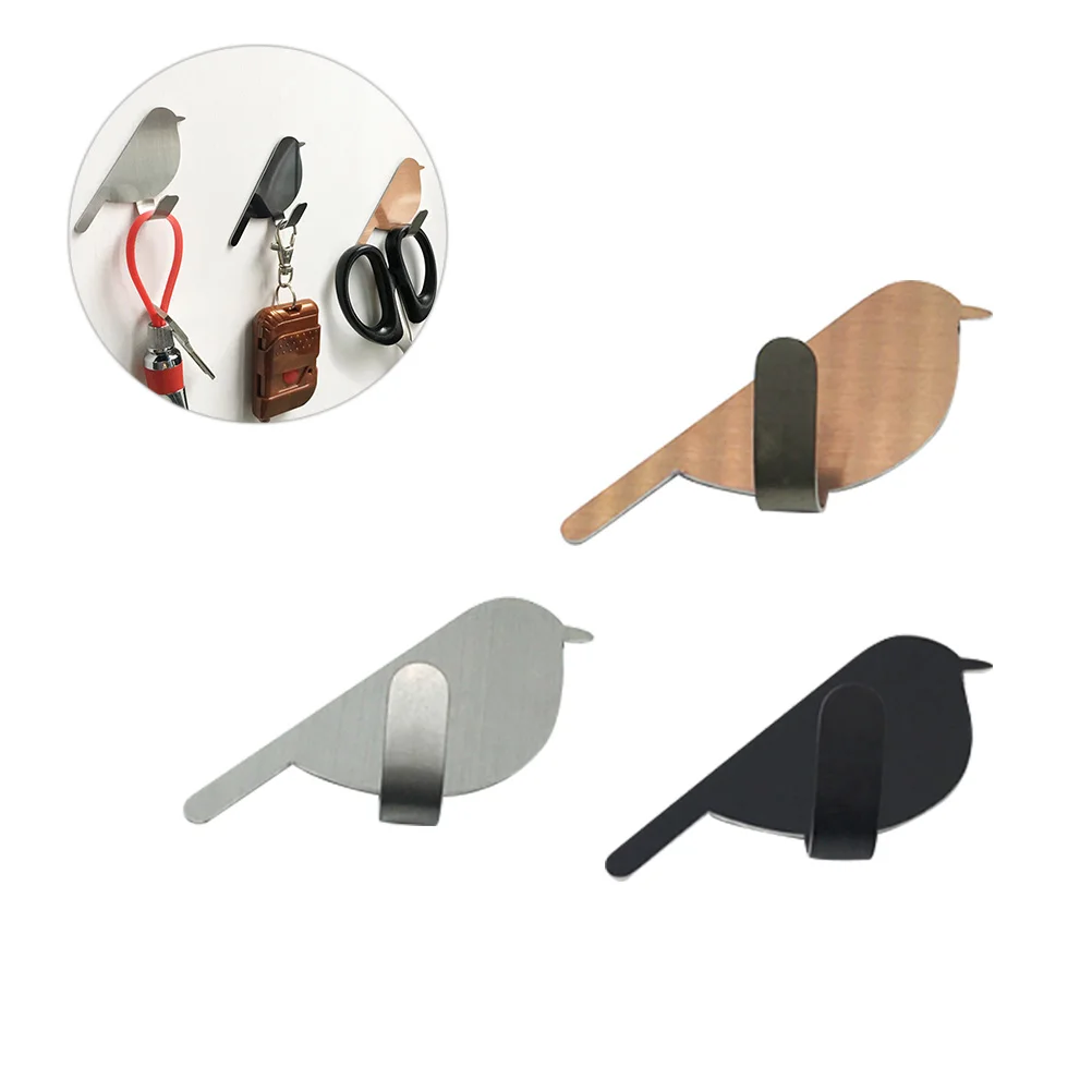 

6 Pcs Stainless Steel Wall Hooks Heavy Duty Adhesive Back Towel Holders Long Lasting Anti Rust Household Bath Facilities