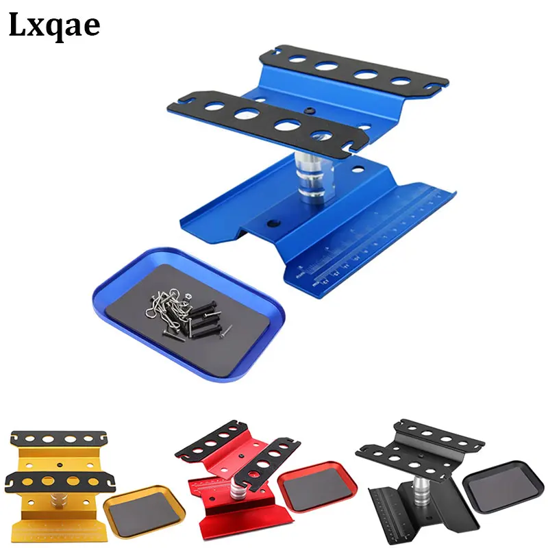 Aluminum Repair Station Work Stand Assembly Platform for 1/10 1/12 1/16 RC Car TRX-4 Axial SCX10 II RC Crawler Tamiya HSP Tools