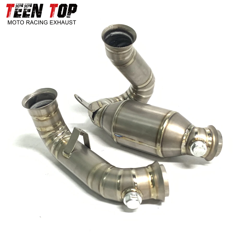 Titanium Alloy Middle Connection Pipe For KTM 790/890 DUKE Decat Pipe Exhaust Connect Tube Moto Exhaust Pipe For 790 ADV 19-21