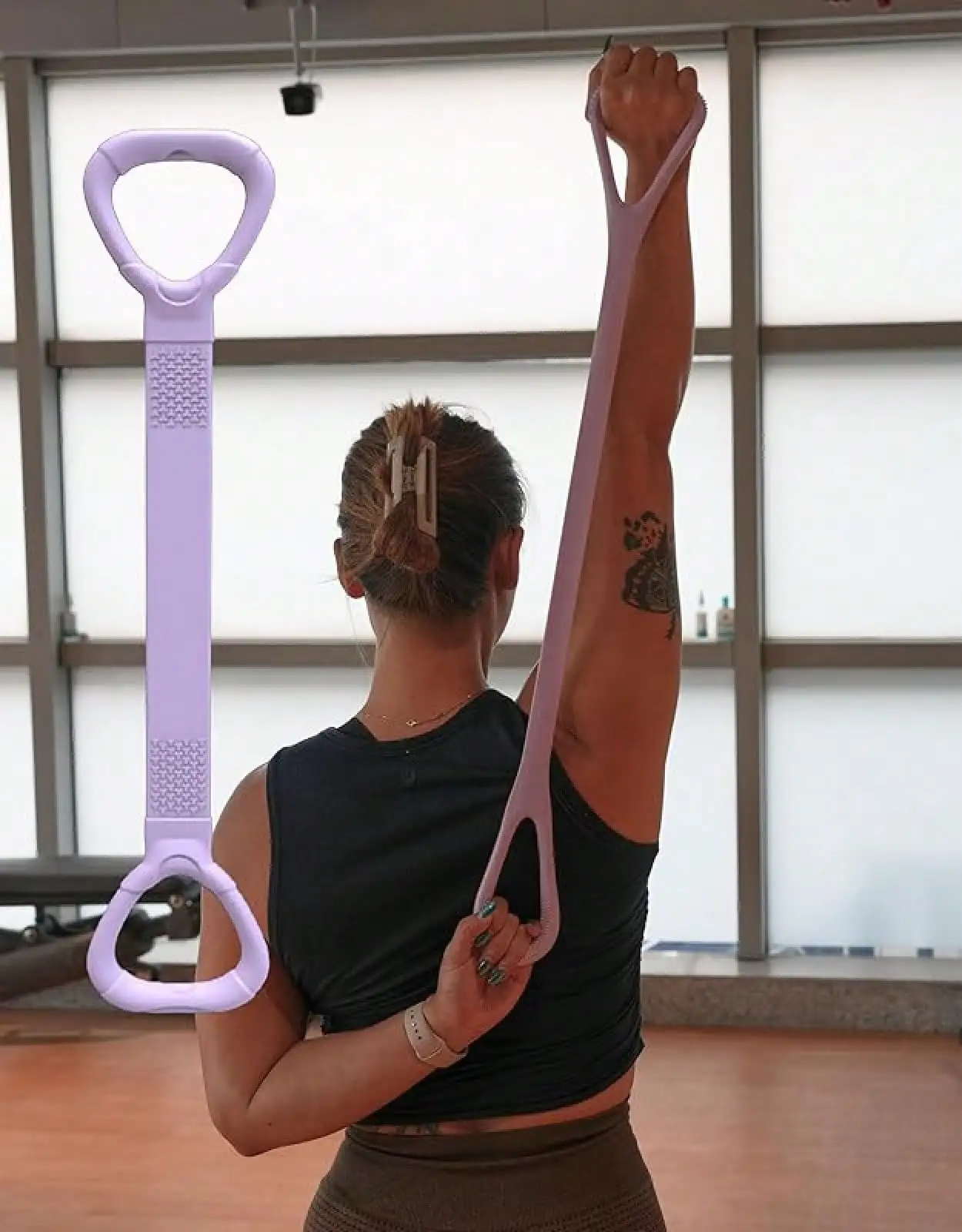 Figure 8 Resistance Band Shoulder Stretch Strap Arm Leg Foot Hand Elastic Rope Yoga Pilates Physical Therapy Home Gym Workout