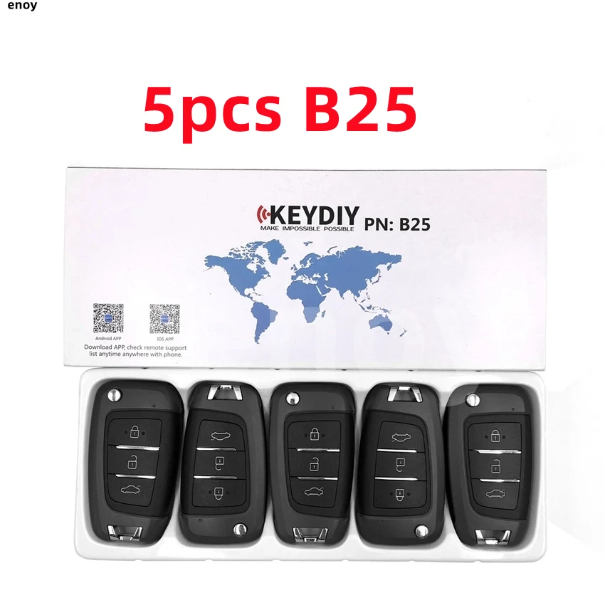 HOT 5PCS Original KEYDIY B25 3 button remote key for KD-X2 KD900 KD900+ URG200 Key Programmer Remote Control B-Series NB-Series